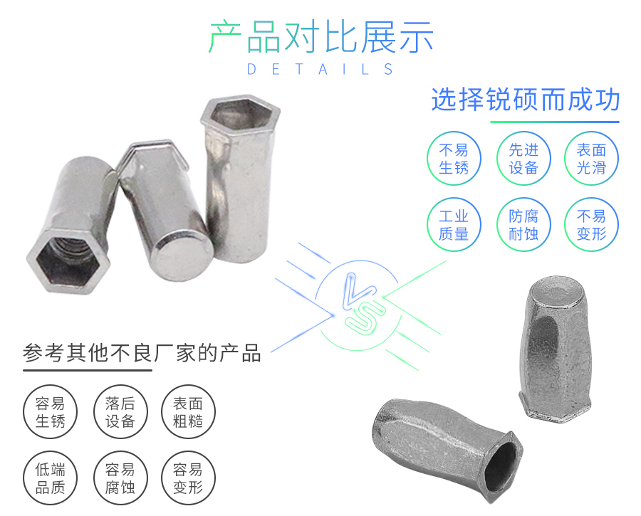 沉头六角拉铆螺母