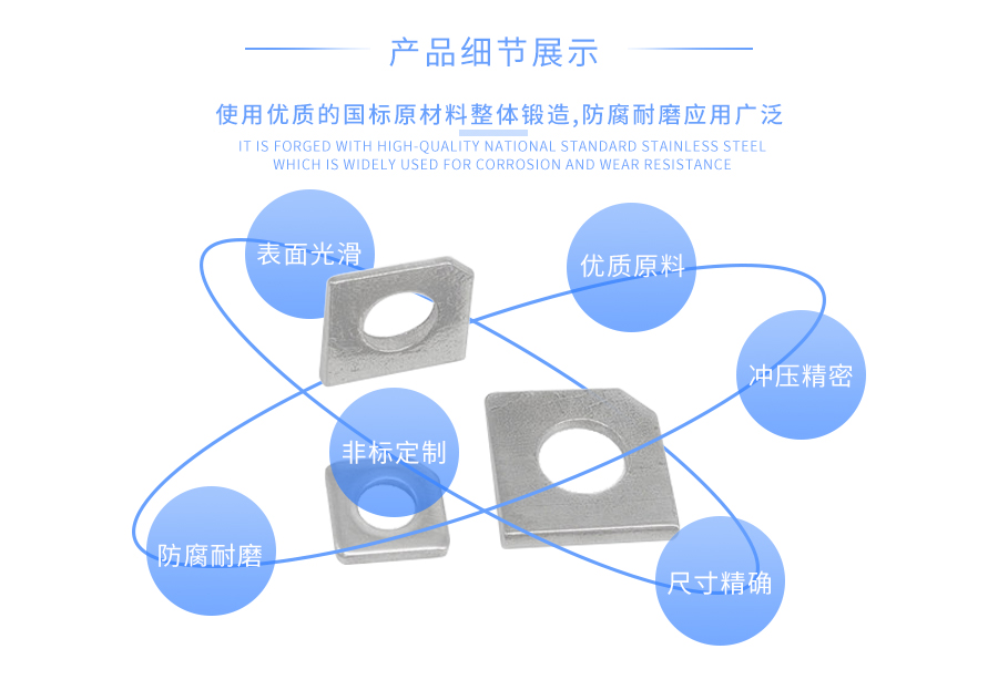 非标不锈钢方斜垫片