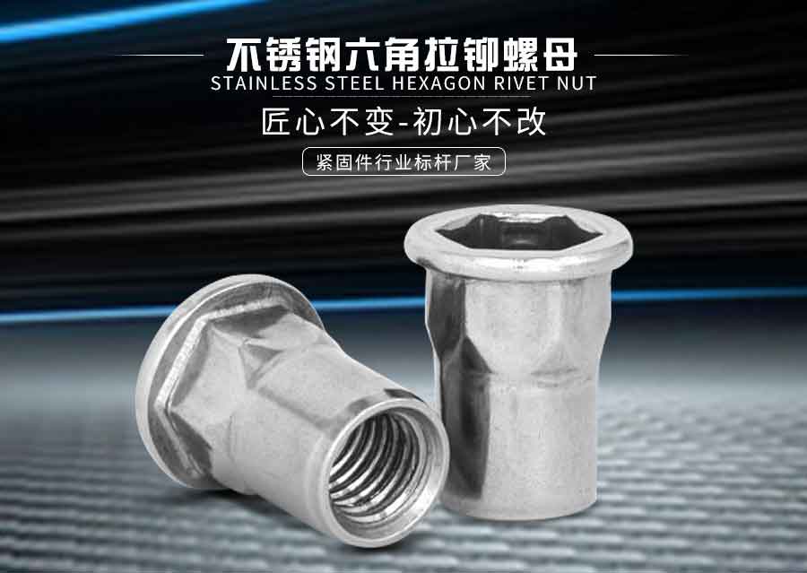 不锈钢六角拉铆螺母