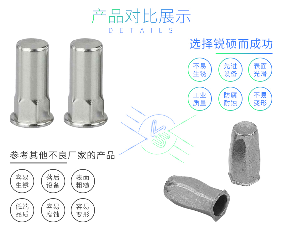 平头封闭六角拉铆螺母