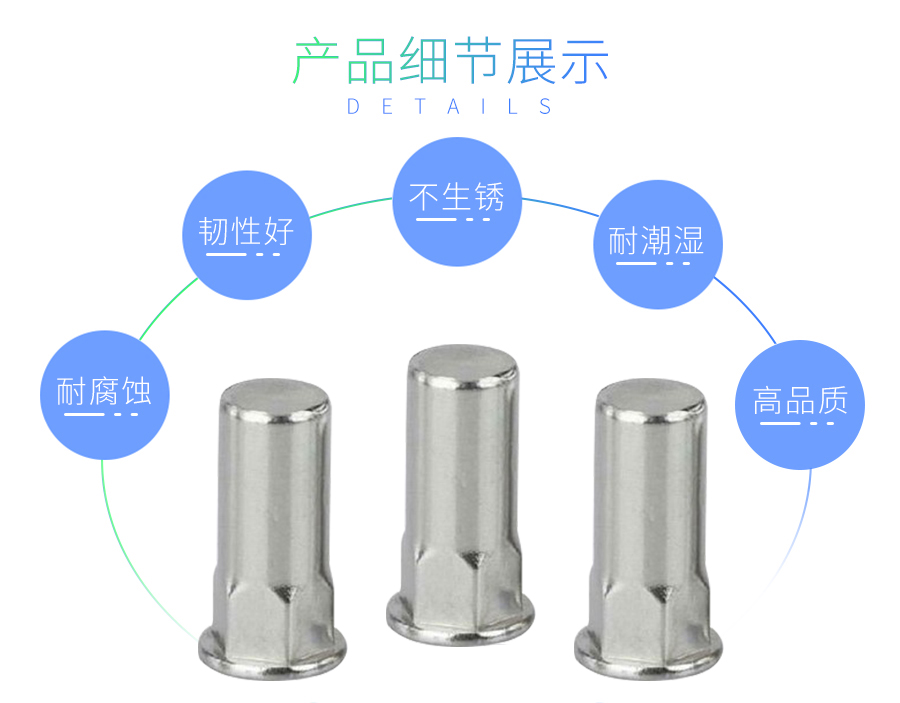 平头封闭六角拉铆螺母